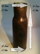 Brown Leather Potion Bottle with Silver Wolf